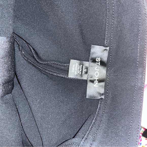 St. John Vintage retro y2k skinny black pants zippers 12 - Picture 4 of 4